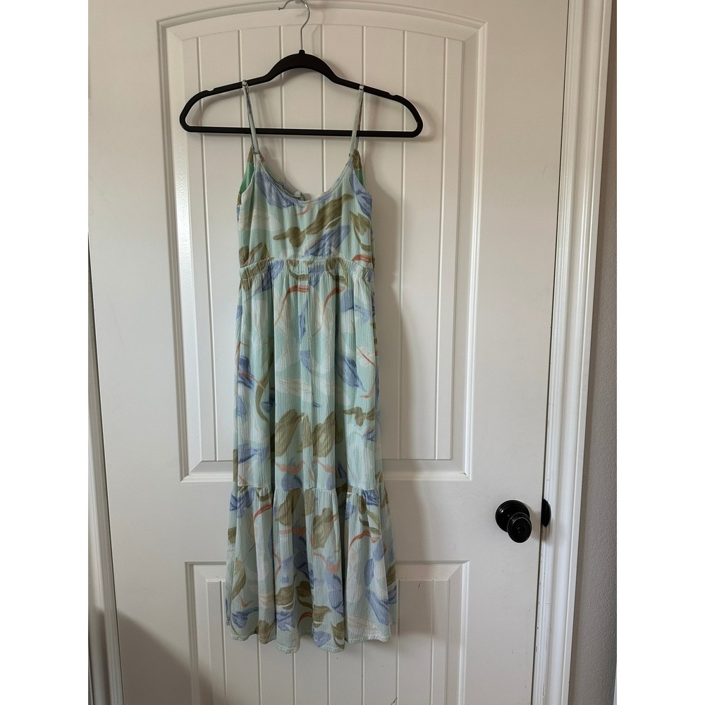 Abercrombie & Fitch Floral Midi Dress Button Front Casual Summer XXS Petite - Picture 4 of 11